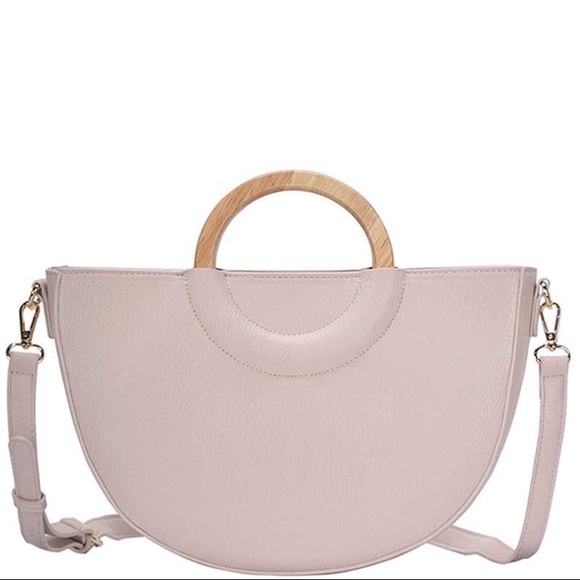 Stylish Semi Circle Modern Satchel w/long strap - Picture 6 of 6